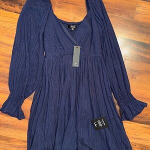 Lulu’s Navy Blue Long Sleeve Dress